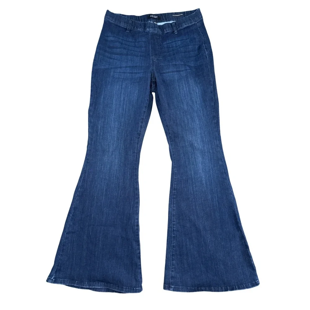 Judy Blue Pull On Super Flare Jeans Dark Wash Plus Size 18W Boho Festival